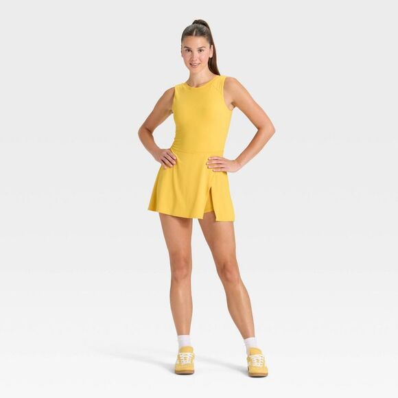 JoyLab Dresses & Skirts - JoyLab Yellow Sleeveless Skort Dress